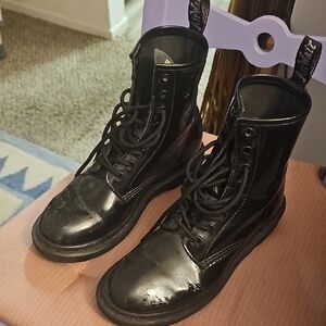 Dr. Martens Glossy Black Lace-Up Boots